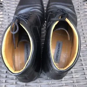 JOHNSTON & MURPHY NEWELL 15-0597 MEN\'S BLACK LEATHER LACEUP BOOTS SIZE 13 M Johnston & Murphy | Shoes | Johnston Murphy Newell Men Black  main image 4